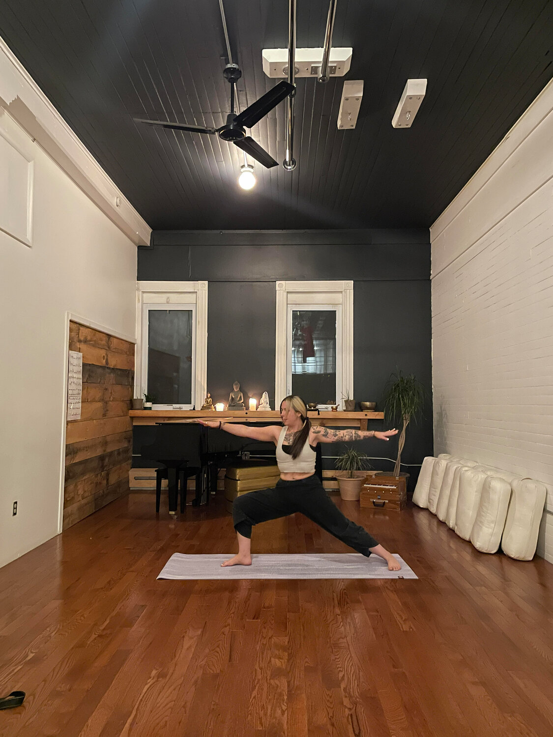 Chi Hive Gym & Wellness instructor Veronica Fernandez guides a Find Your Flow yoga class.